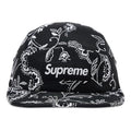 Supreme Floral Jacquard Camp Cap 'Black' SS25H36-BLACK