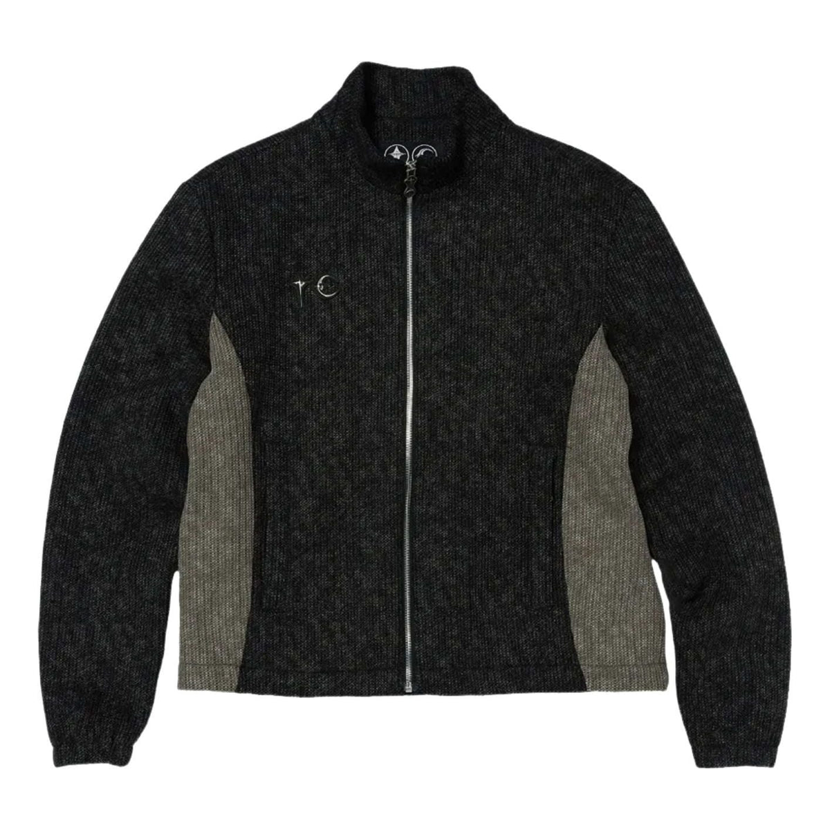 Thug Club Devil Peace Patch Knit Jacket 'Black' TC25JK3203