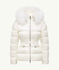 GUBBINO MONCLER DONNA BIANCO CON PELLICCIA BIANCA