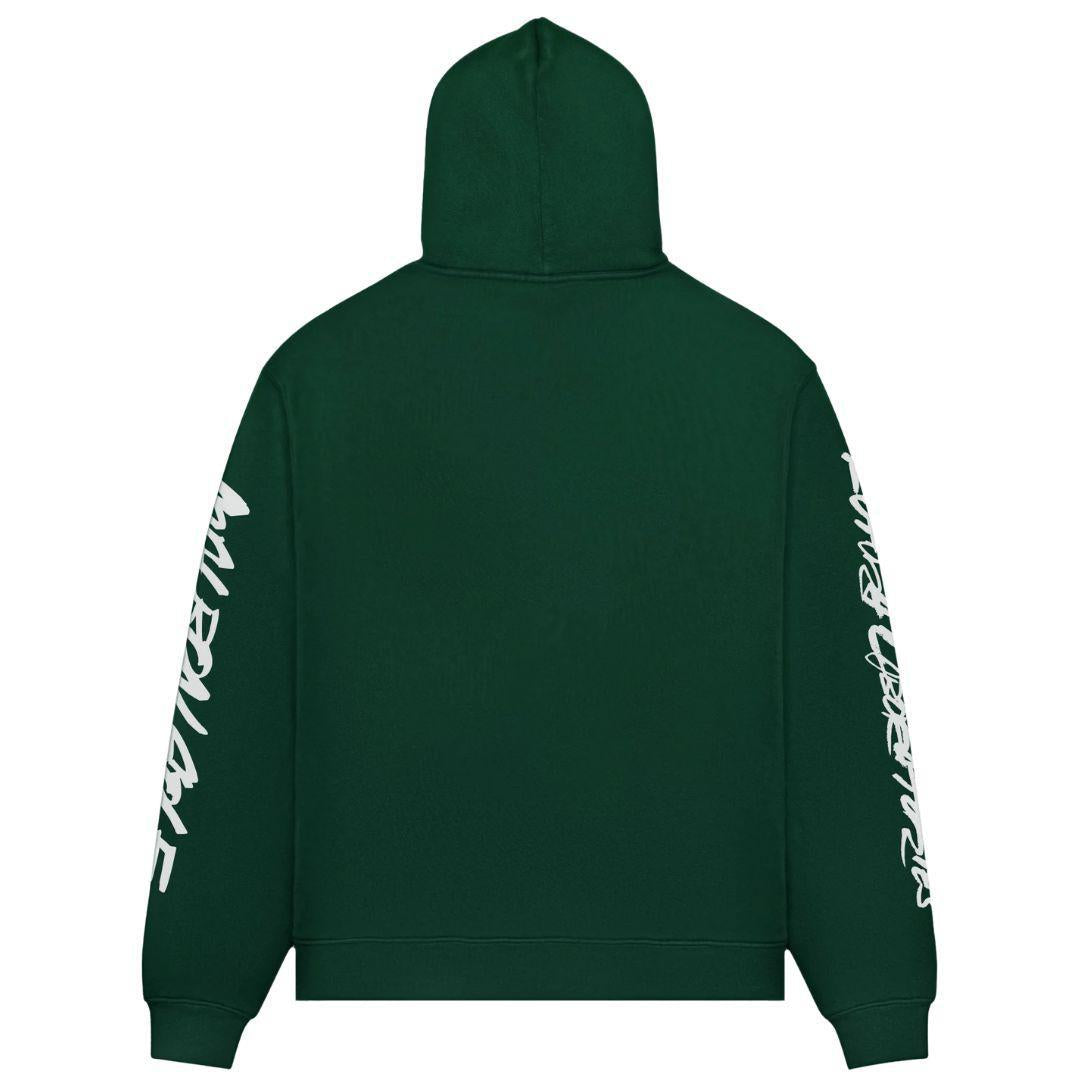 MALBON FUTURA TAG HOODIE FOREST GREEN