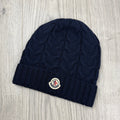 Moncler Junior Knit Beanie - Navy