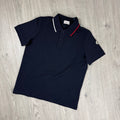 Moncler Junior Trim Polo Shirt - Navy