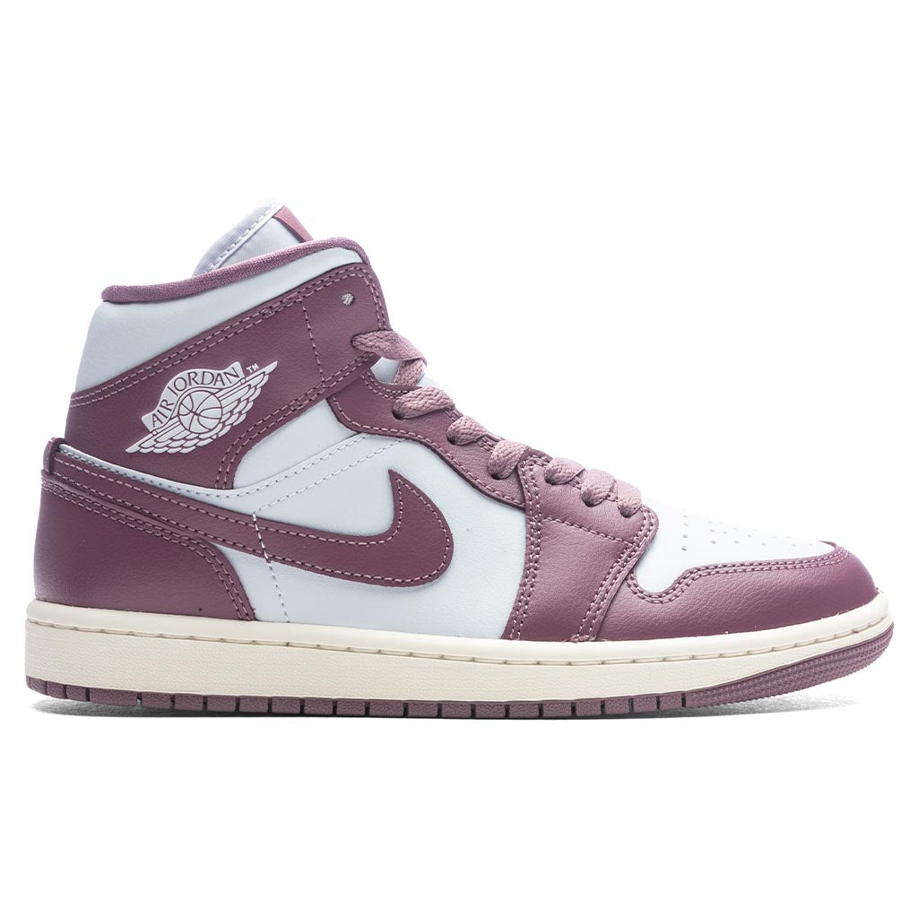 Women's Air Jordan 1 Mid - Pure Platinum/Sky J Mauve/Sail