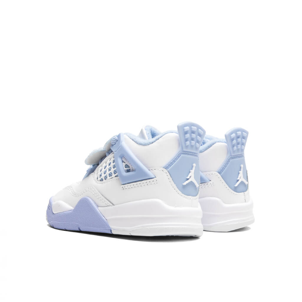 Air Jordan 4 Retro 'Aluminum' (TD) - White/Aluminum/Blue Tint/Oil Green