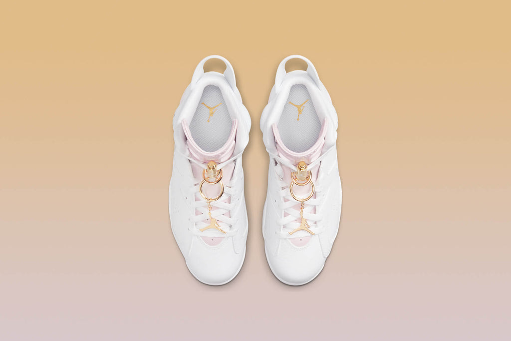 Women's Air Jordan 6 Retro 'Gold Hoops' - White/Metallic Gold