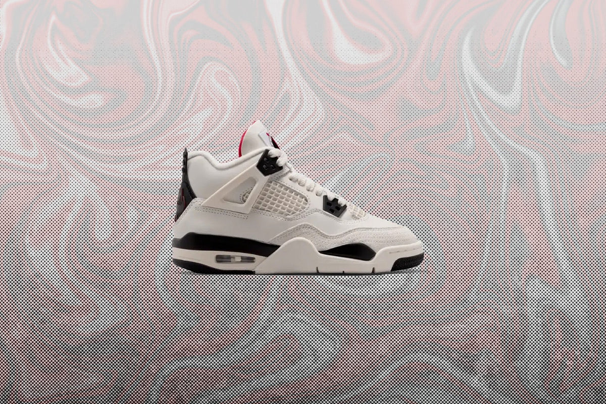 Air Jordan 4 Retro OG 'Flight Club' (GS) - Sail/Black/University Red