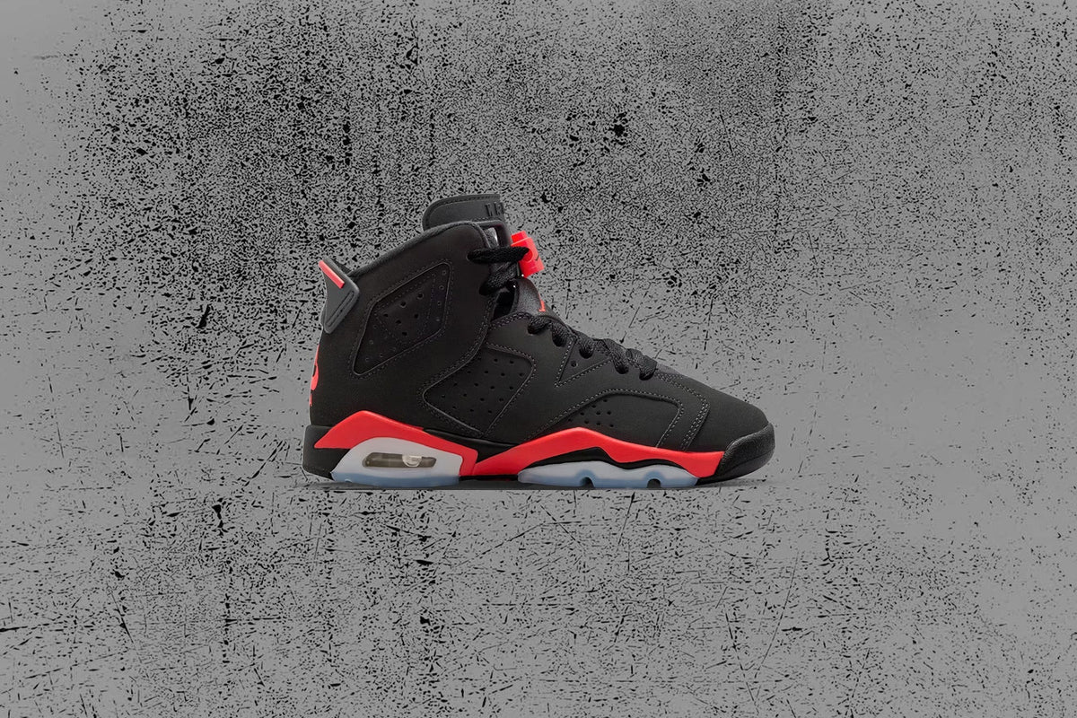 Air Jordan 6 Retro 'Infrared Salesman' (GS) - Black/Light Crimson