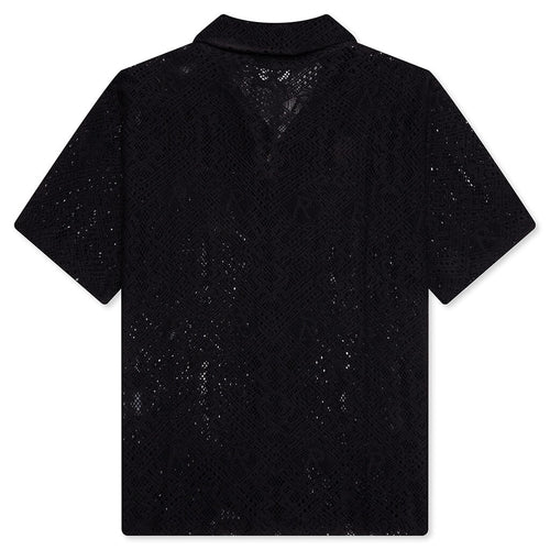 All Over Crochet Shirt - Jet Black