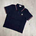 Moncler Junior Trim Polo Shirt - Navy