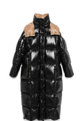 GUBBINO MONCLER DONNA LUNGO NERO/BEIGE