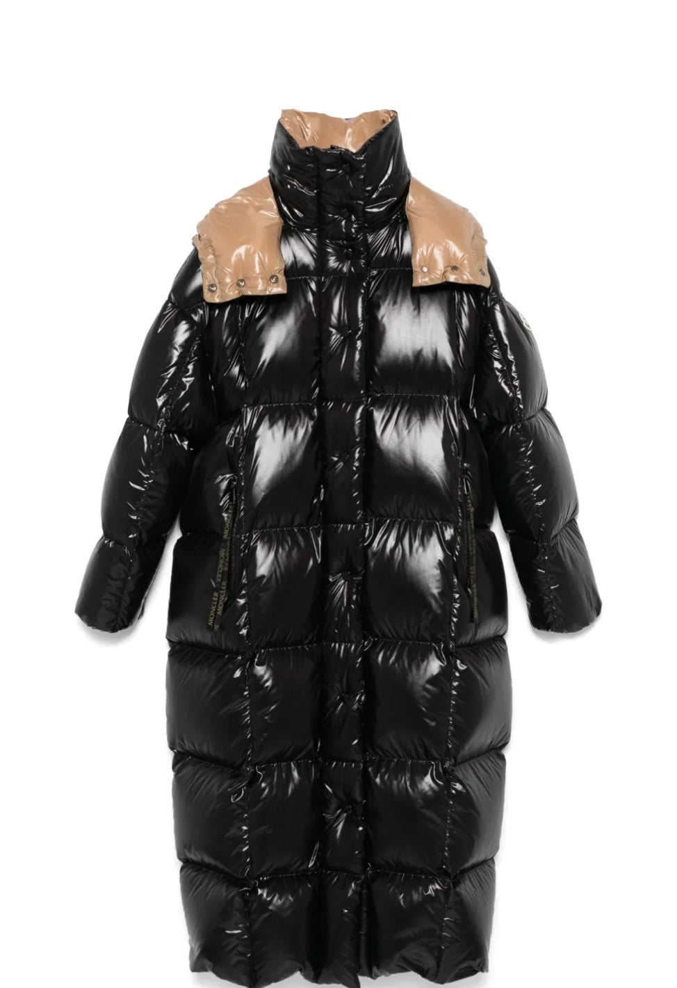 GUBBINO MONCLER DONNA LUNGO NERO/BEIGE