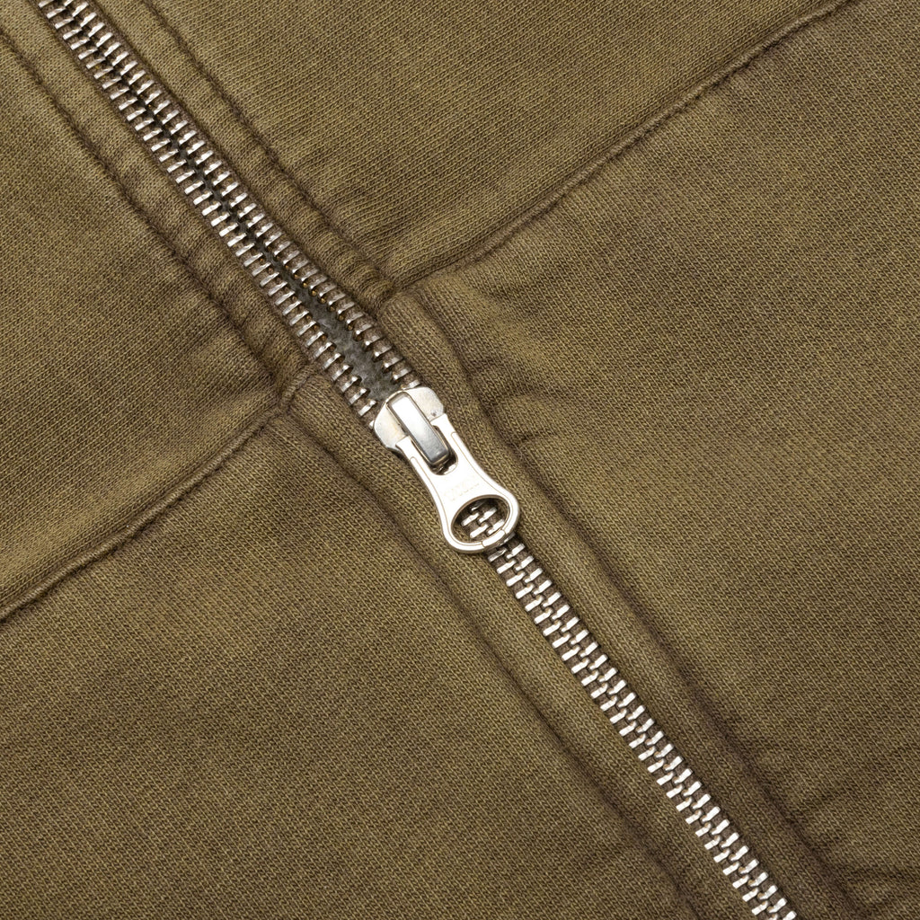 Faded Graphic Zip Hoodie - Olive