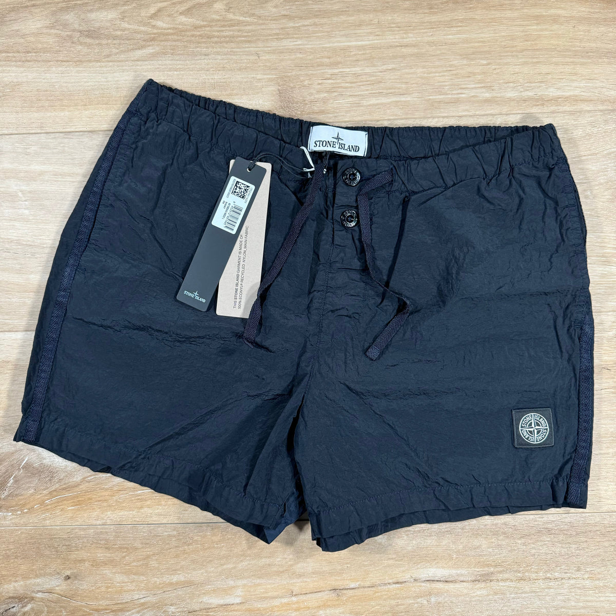 Stone Island Nylon Metal Button Swim Shorts in Navy Castmark