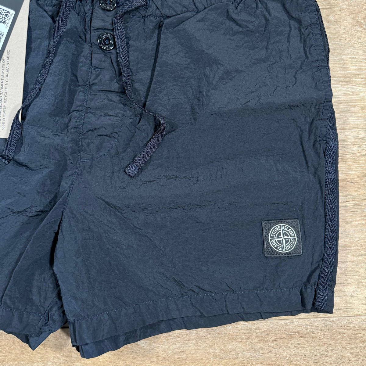 Stone Island Nylon Metal Button Swim Shorts in Navy Castmark