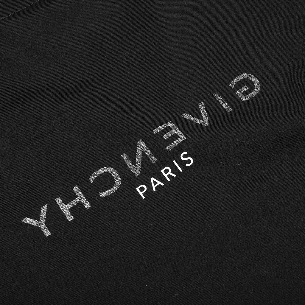 Slim Fit Reverse Print T-Shirt - Black