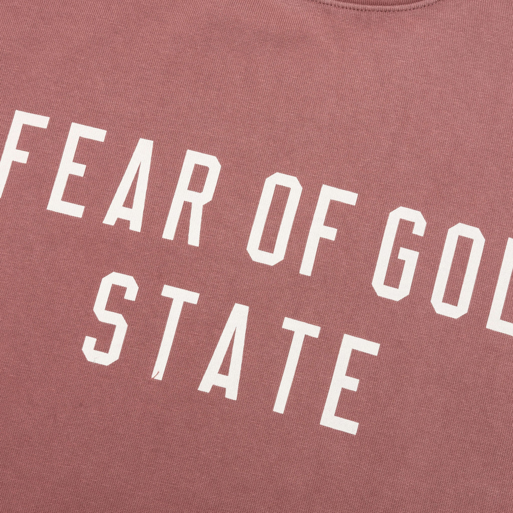 Heavy Crewneck Tee - Crimson