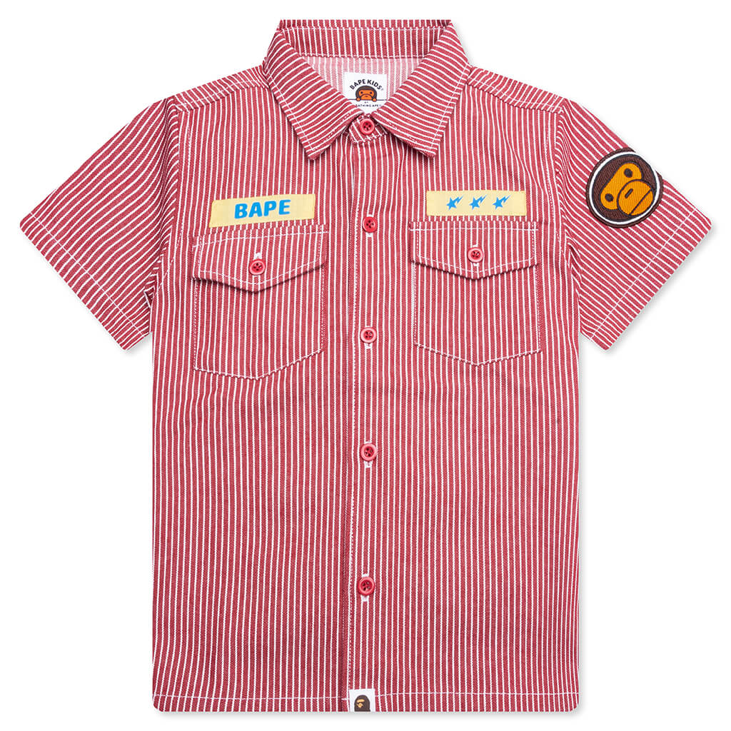Kid's Hickory Baby Milo Patch S/S Shirt - Red