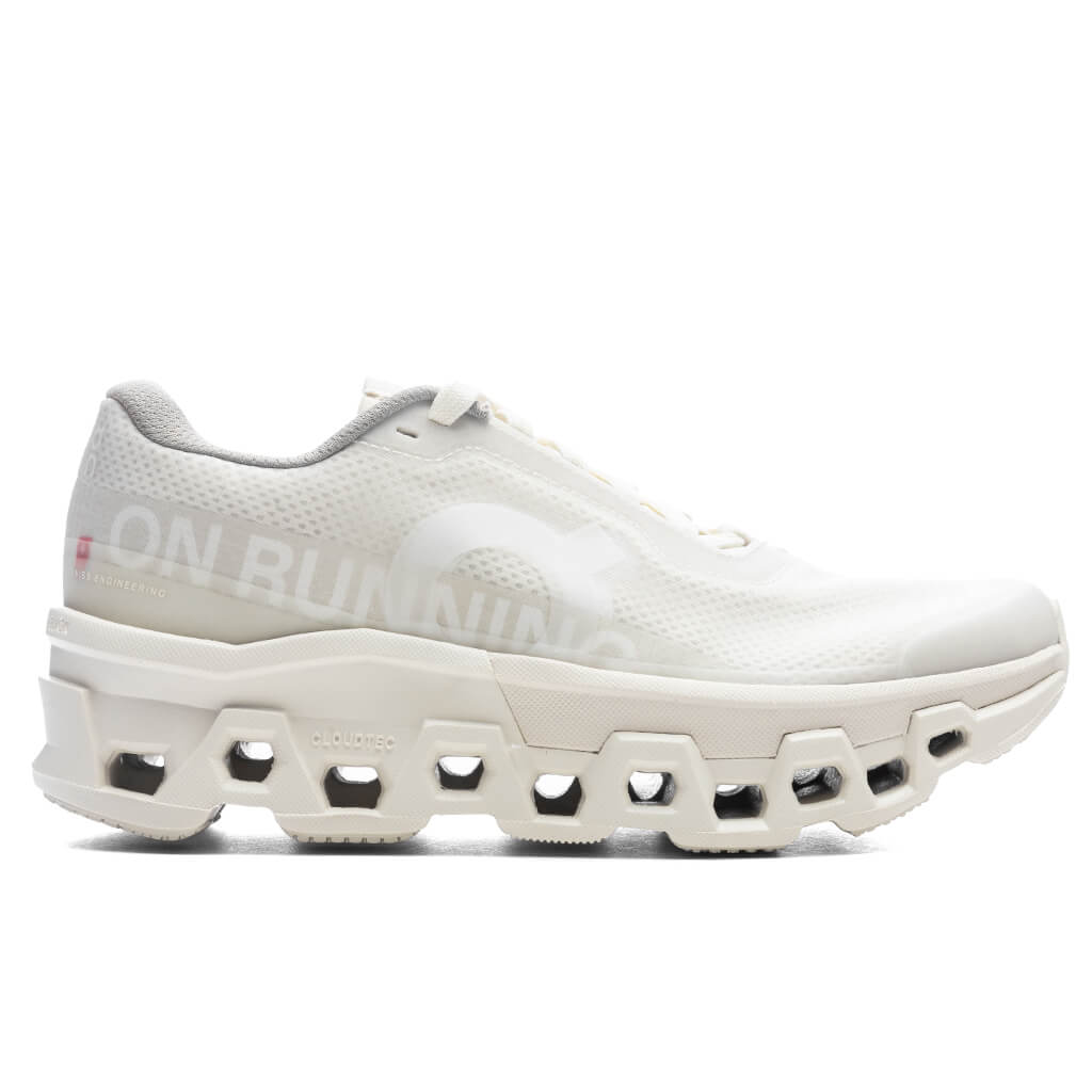 On x INVINCIBLE Women's Cloudmonster 2 'Deconstructed Perfection' - Ivory/White