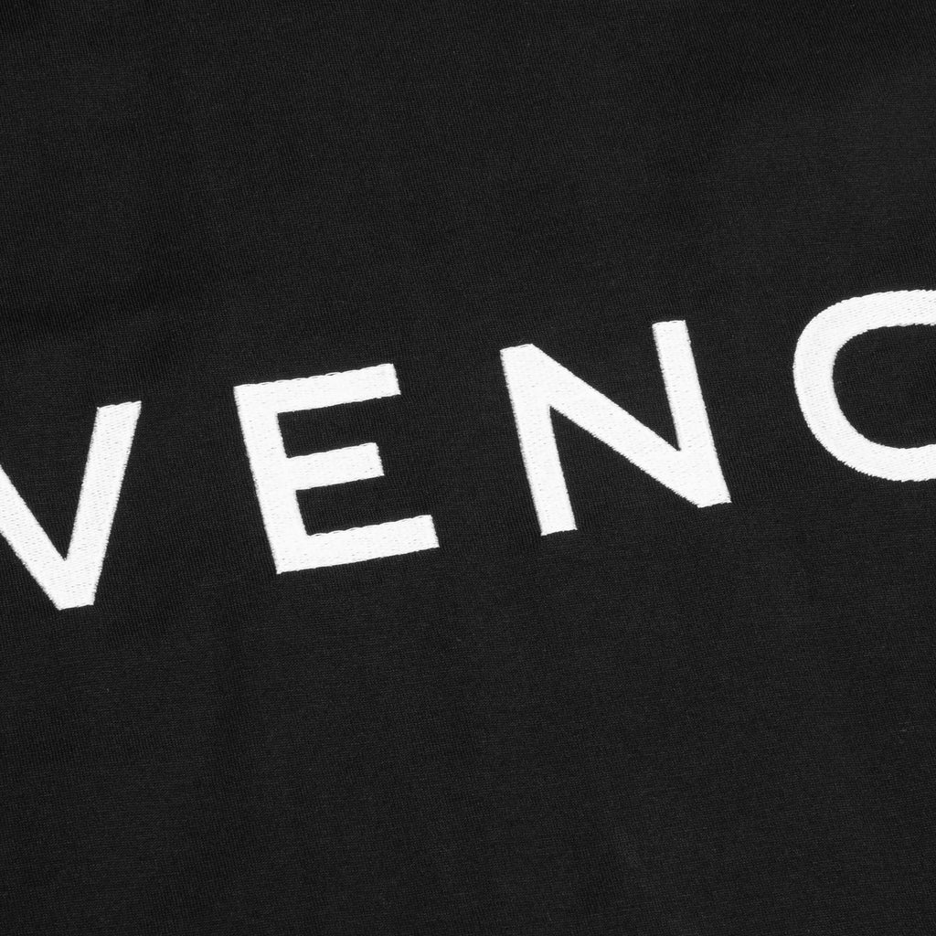 Oversized Fit Reverse Logo T-shirt - Black