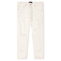 P003 - White Vintage Distress Crop