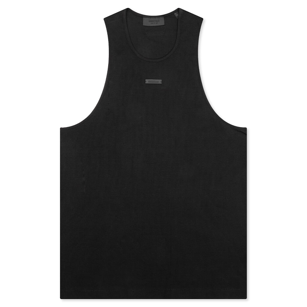 Ribbed Tank - Black