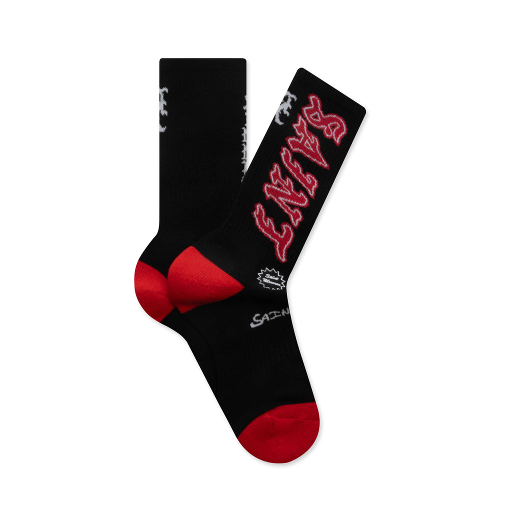 Saint Socks - Black/Red
