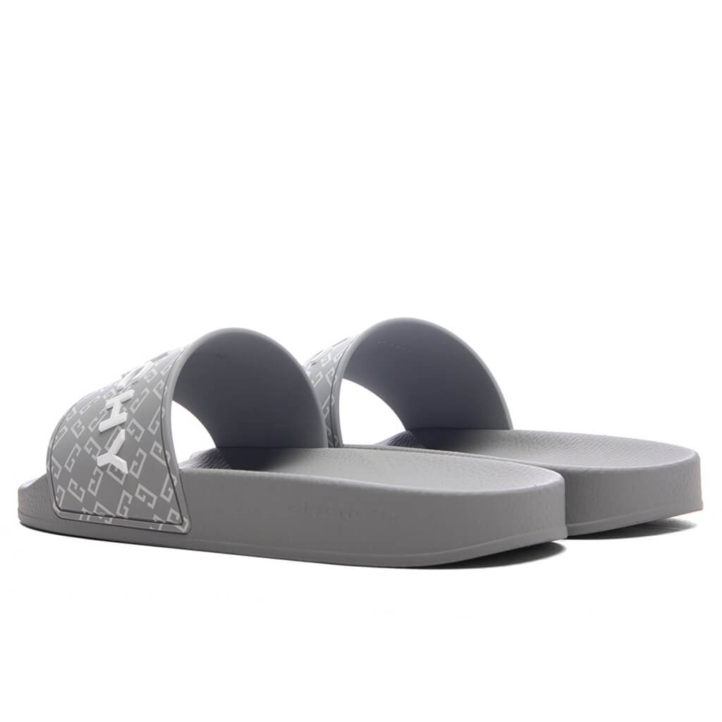Slide Flat Sandals - Medium Grey