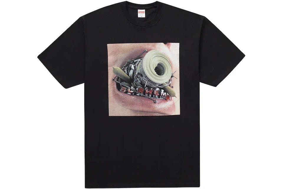 SUPREME BRACES TEE BLACK