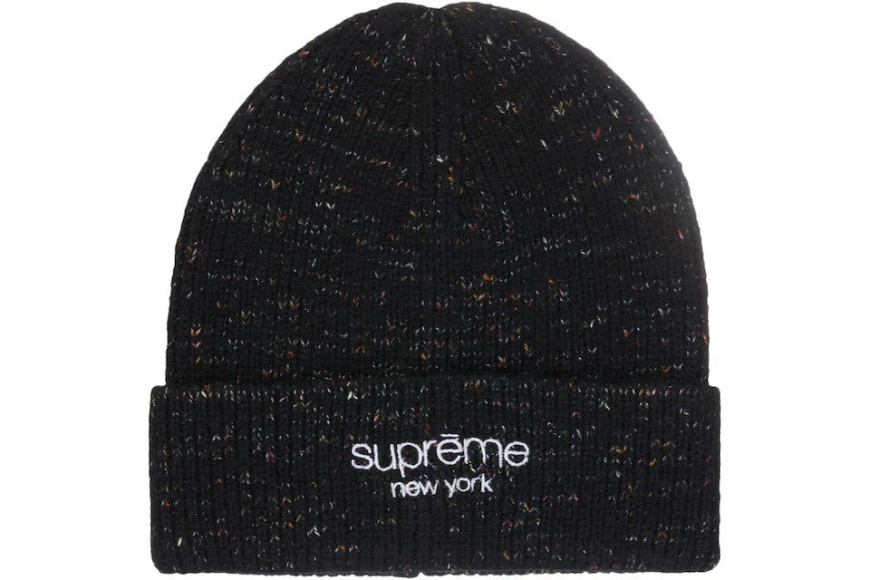 SUPREME RAINBOW SPECKLE BEANIE BLACK
