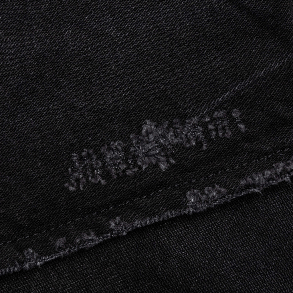 Tailored Denim Shorts - Black