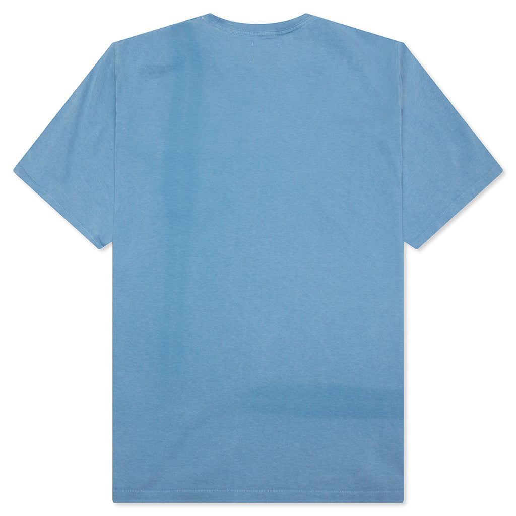 Vintage Logo Painted Tee - Dusty Blue