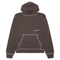 Wordmark Reverse Stitched Hoodie - Brown