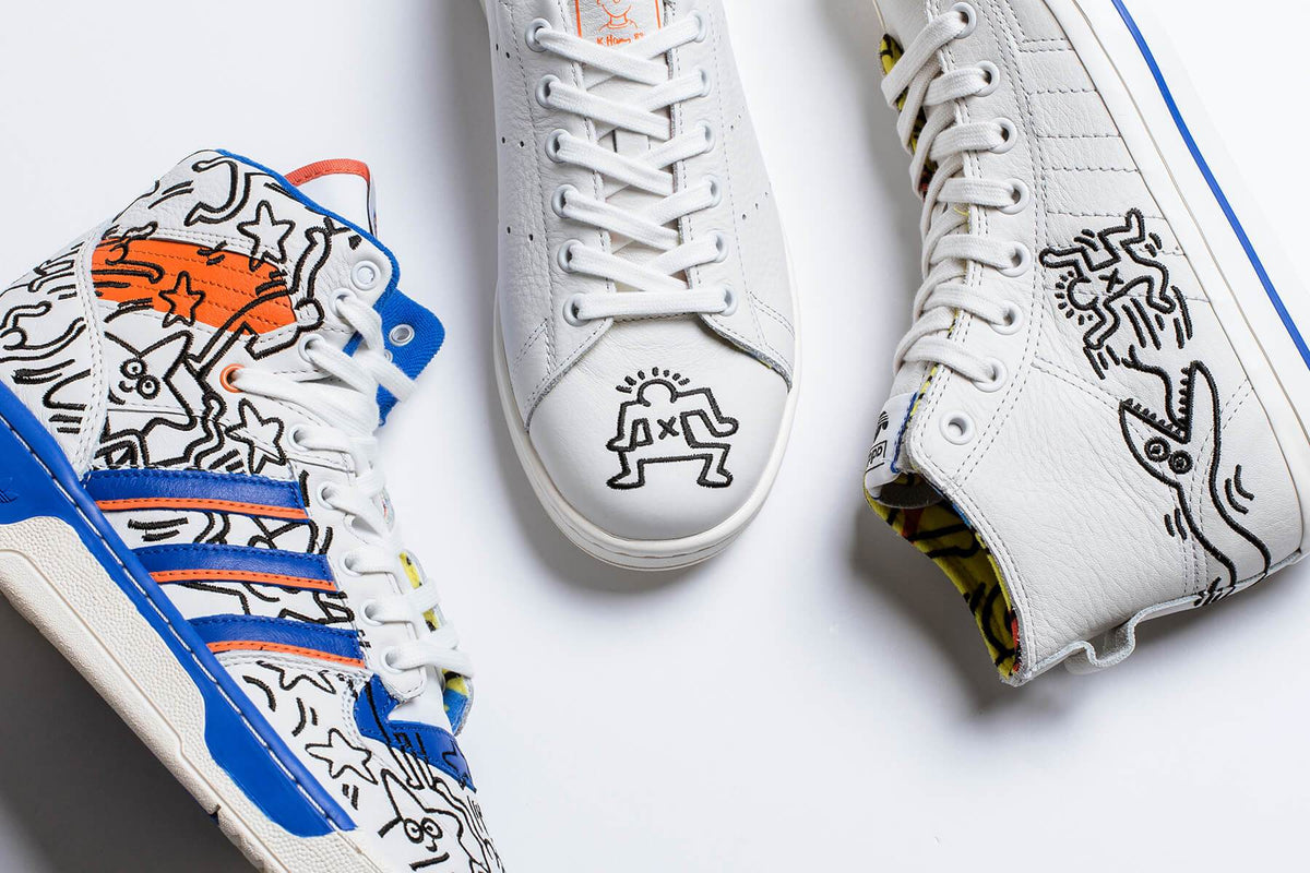 adidas Originals x Keith Haring Rivalry Hi - Crystal White/Blue/Core White