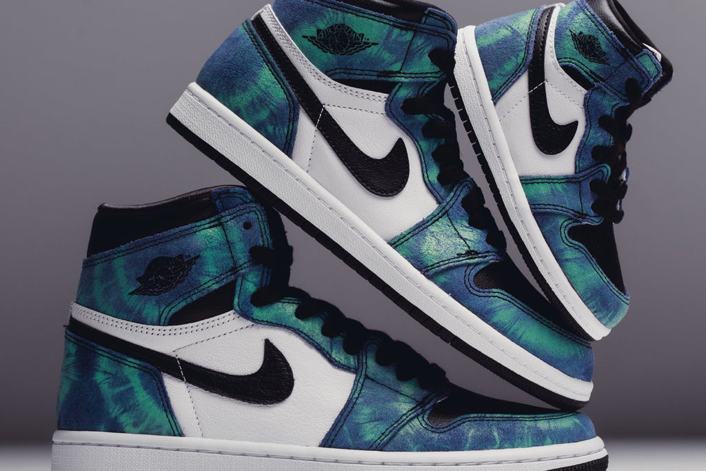 Air Jordan 1 High OG (PS) "Tie-Dye" - White/Black/Aurora Green