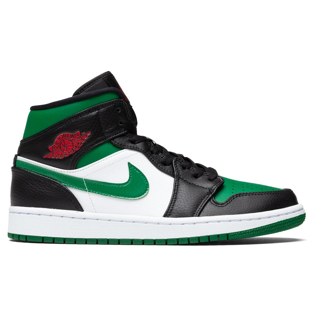 Air Jordan 1 Mid - Black/Pine Green/White/Gym Red