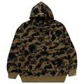 BAPE 1ST CAMO KNIT ONE POINT HOODIE GREEN
