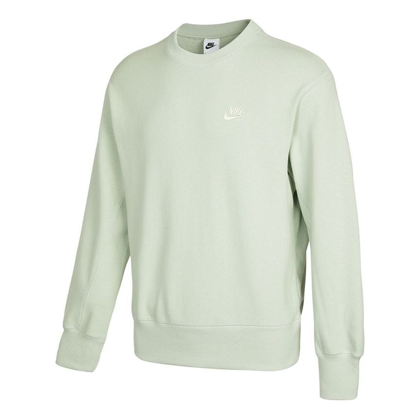 Men's Nike Sportswear Logo Casual Sports Round Neck Pullover Light Green DA0022-017