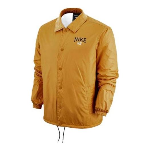 Nike SB Skateboard Casual Sports Skateboard lapel Jacket Yellow DM0871-712