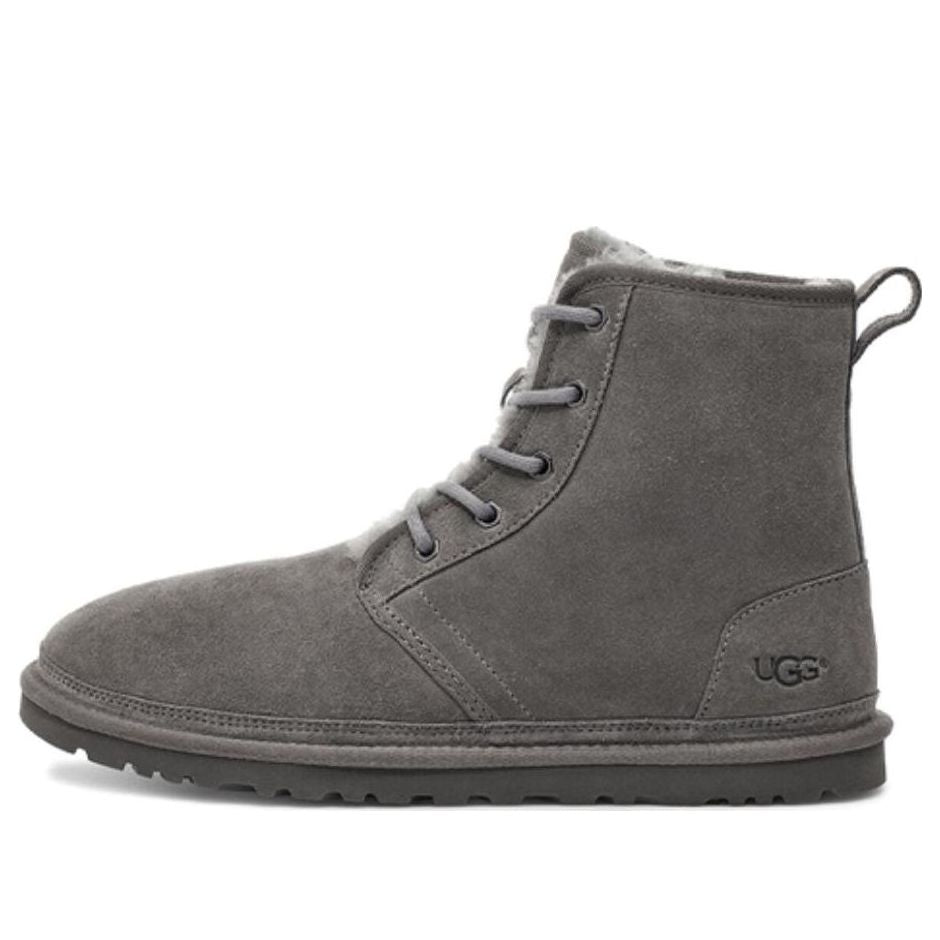 UGG Harkley Fleece Lined Snow Boots Gray 1016472-CHRC