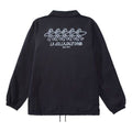 PJs Vigor Surf Small Printing Series Loose Casual Alphabet lapel Jacket Unisex Black 20SSJK1004-P