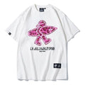 PJs Vigor Leopard print Embroidered Short Sleeve Unisex White 20SSTS1014-P