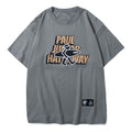 PJs Vigor Surf Retro Leopard print Logo Alphabet Casual Oversize Short Sleeve Couple Style Gray 20SSTS1017-P
