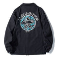PJs Vigor Leopard print Surf Printing Coach Jacket Unisex Black 20SSJK1006-P