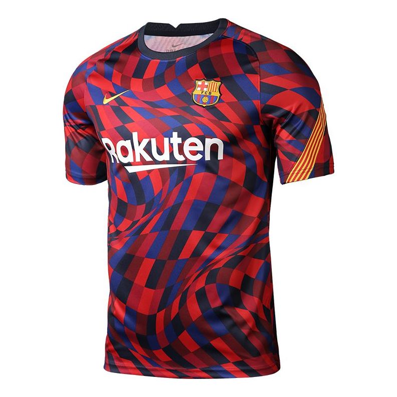 Nike FC Barcelona 20/21 Pre Match Jersey 'Red Blue' CD5812-658