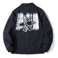 PJs Vigor Surf Alphabet Series Printing Coach Jacket Unisex Black 20SSJK1010-P