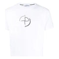 Men's STONE ISLAND Pure Cotton Printing Alphabet Short Sleeve White 7215NS89-V0001