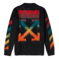 Off-White Classic Arrow Logo Printing Pullover Knit Black OMHA036E20KNI0011087