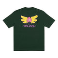 PALACE x Slap Magazine Crossover Angel Cartoon Funny Pattern Printing Short Sleeve Green T-Shirt P20TS256