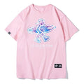 PJs Vigor Surf Pattern Tie Dye Printing Round Neck Short Sleeve Unisex Peach Pink 20SSTS1021-P
