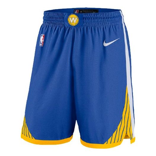 Nike NBA Icon Edition Swingman Sports Basketball Shorts SW Fan Edition Golden State Warriors Blue AJ5605-495
